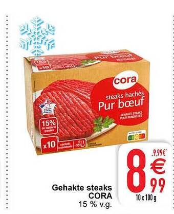 Cora Gehakte steaks aanbieding