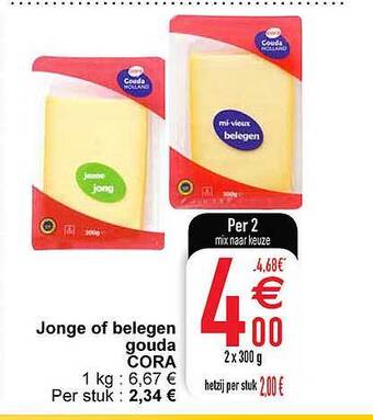 Cora Jonge of belegen gouda aanbieding