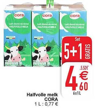 Cora Halfvolle melk aanbieding