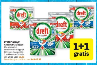 Albert Heijn Dreft platinum vaatwastabletten aanbieding