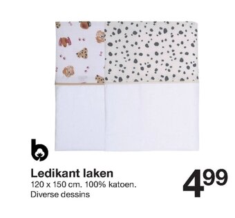 Ledikant laken 120 x 150cm