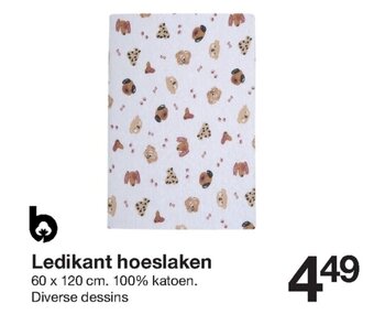 Zeeman Ledikant hoeslaken 60 x 120cm aanbieding