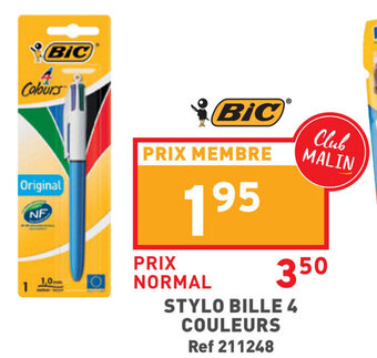 Trafic Bic Stylo Bille 4 Couleurs aanbieding