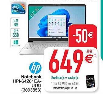 Cora Hp notebook aanbieding