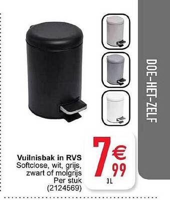 Cora Vuilnisbak in rvs aanbieding