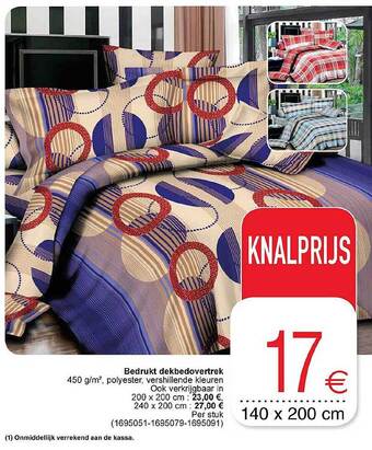 Cora Bedrukt dekbedovertrek aanbieding