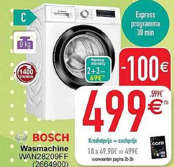 Cora Bosch wasmachine aanbieding