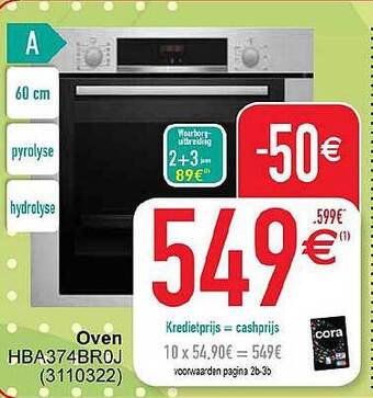Cora Oven aanbieding