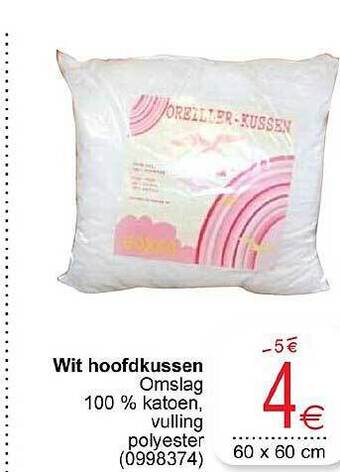 Cora Wit hoofdkussen aanbieding