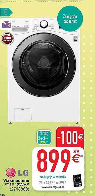 Cora Lg wasmachine aanbieding