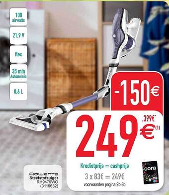 Cora Steelstofzuiger aanbieding