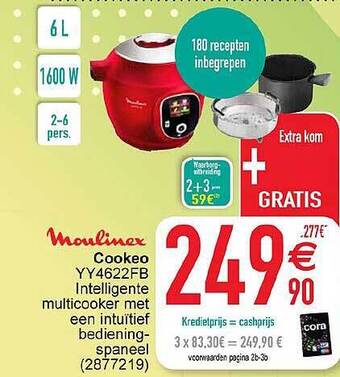 Cora Moulinex cookeo aanbieding
