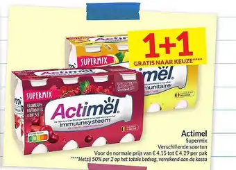 Intermarché Actimel supermix aanbieding