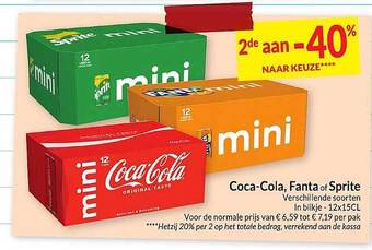 Intermarché Cocacola, fanta of sprite aanbieding