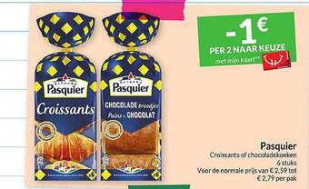 Intermarché Pasquier croissants of chocoladekoeken aanbieding