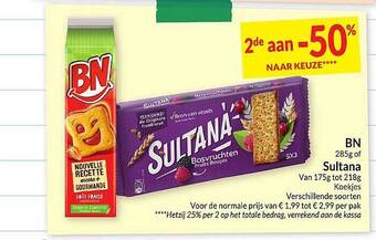 Intermarché Bn of sultana koekjes aanbieding