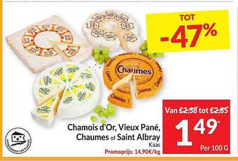 Intermarché Chamois d'or, vieux pané, chaumes of saint albray kaas aanbieding
