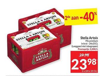 Intermarché Stella artois pils premium aanbieding