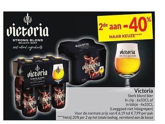 Intermarché Victoria sterk blond bier aanbieding