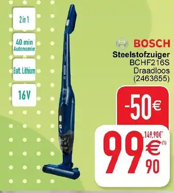 Cora Bosch Steelstofzuiger BCHF216S aanbieding