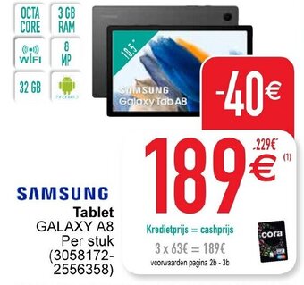 Cora Samsung Tablet Galaxy A8 aanbieding