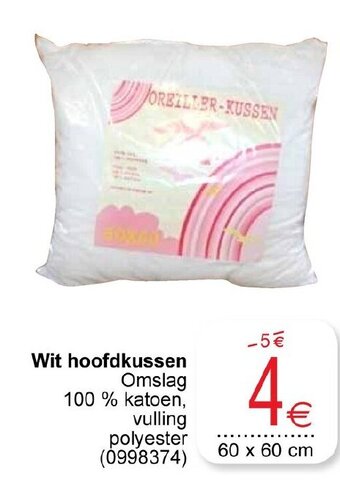 Cora Wit hoofdkussen aanbieding