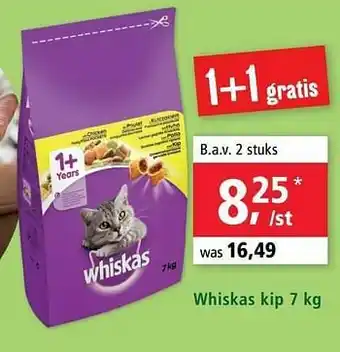 Maxi Zoo Whiskas kip aanbieding