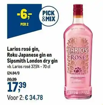 Makro Larios rosé aanbieding