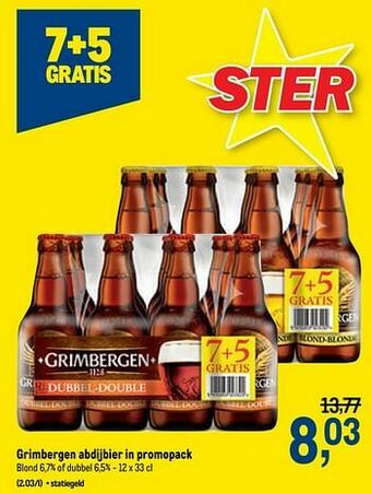 Makro Grimbergen abdijbier aanbieding