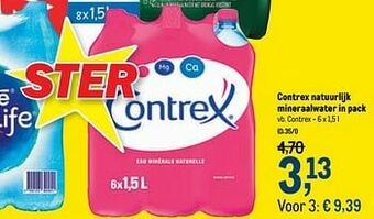 Makro Contrex natuurlijk mineraalwater aanbieding