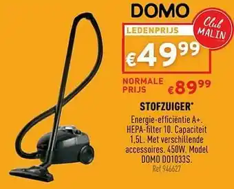 Stofzuiger domo do1033s