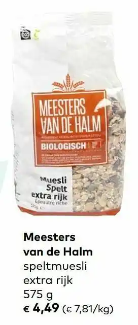 Bio Planet Meesters van de halm speltmuesli extra rijk aanbieding