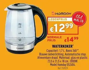 Trafic Waterkoker homday 552484 aanbieding
