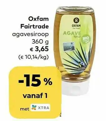 Oxfam fairtrade agavesiroop