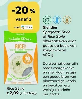 Bio Planet Slendier rice style aanbieding