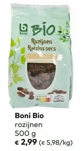 Boni bio rozijnen
