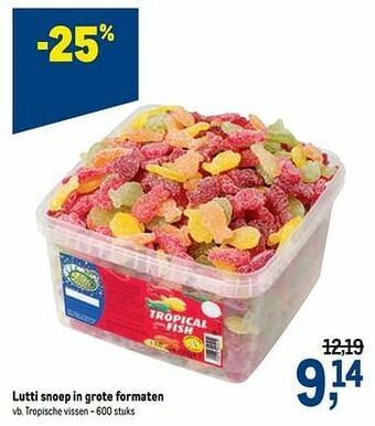Makro Lutti snoep in grote formaten tropische vissen aanbieding