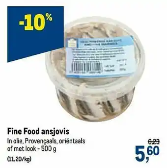 Makro Fine food ansjovis aanbieding