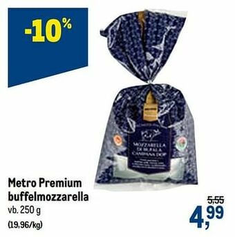 Makro Metro premium buffelmozzarella aanbieding