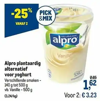 Alpro plantaardig alternatief voor yoghurt vanille