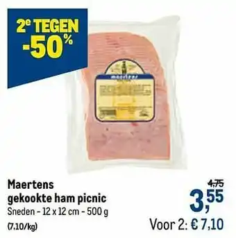Makro Maertens gekookte ham picnic aanbieding