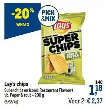 Makro Lay`s chips peper + zout aanbieding