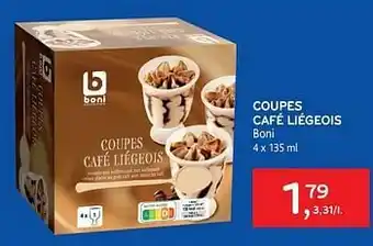 Alvo Coupes café liégeois boni aanbieding
