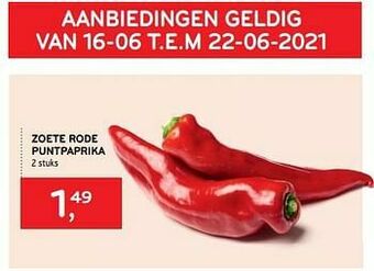 Zoete rode puntpaprika