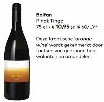 Bolfan pinot tingo