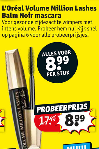 Kruidvat L'Oreal Volume Million Lashes Balm Noir mascara aanbieding