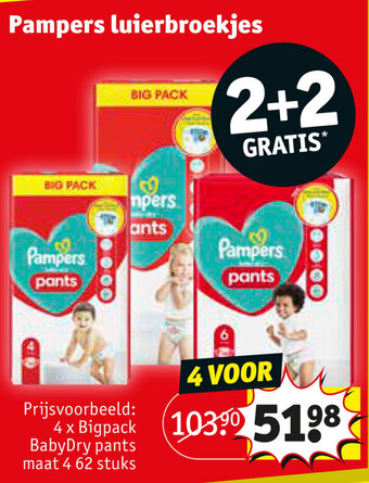 Kruidvat Pampers luierbroekjes aanbieding