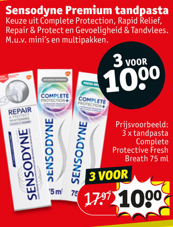 Kruidvat Sensodyne Premium tandpasta 75 ml aanbieding