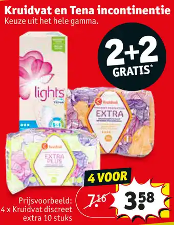 Kruidvat 4 x Kruidvat discreet extra 10 stuks aanbieding