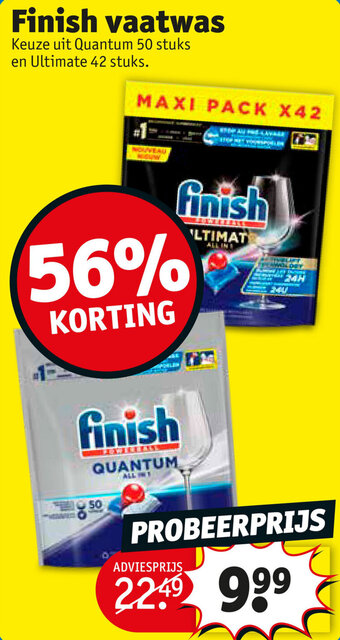 Kruidvat Finish vaatwas aanbieding
